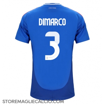 Italia Federico Dimarco #3 Maglia Gara Casa Repliche Europei 2024
